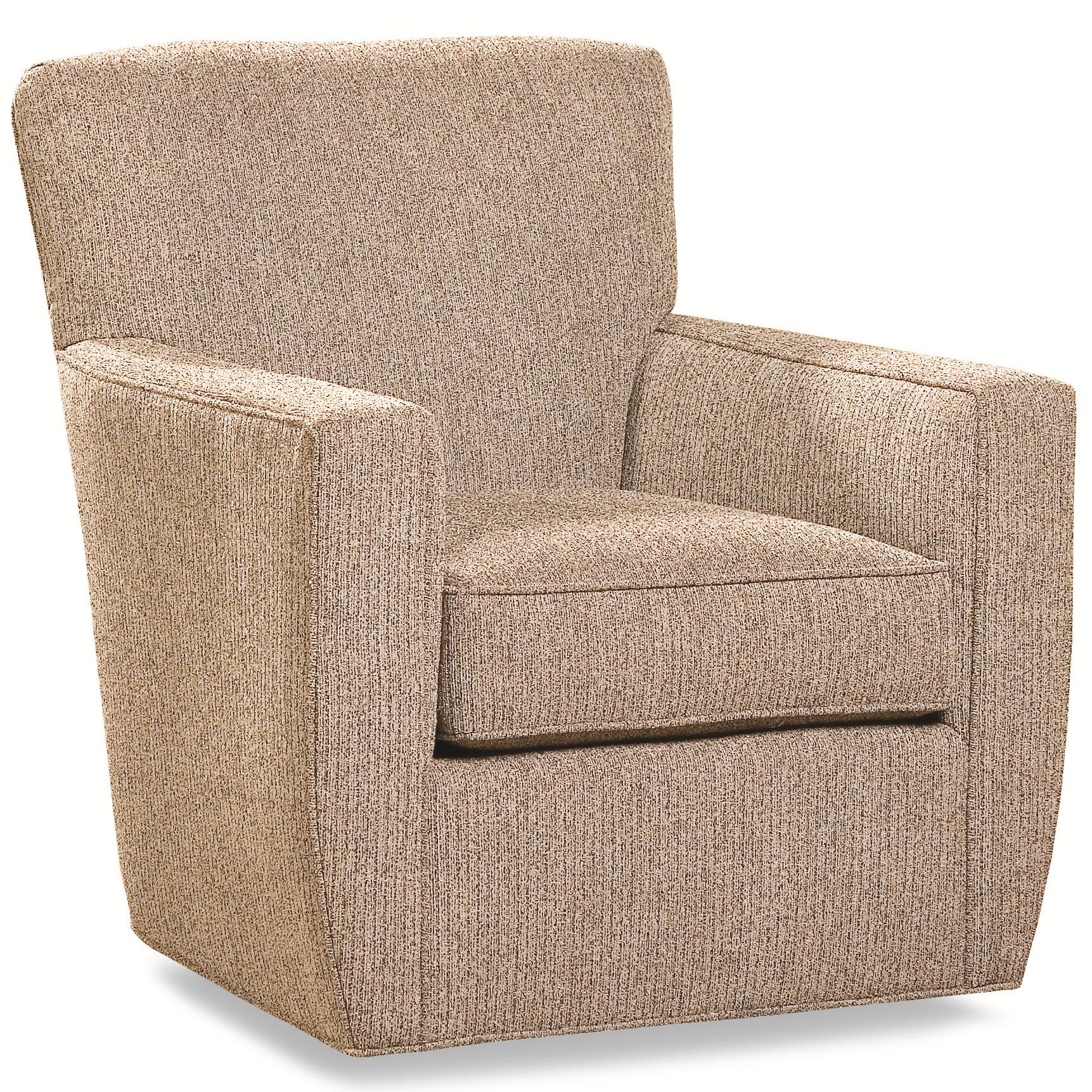 Huntington House 7333 733356 Upholstered Swivel Chair with Track Arms